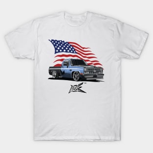 chevrolet c10 truck blue T-Shirt